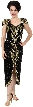 Leafy Sequined Short Evening Dress