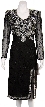 Tea Length Sequin Beaded Cocktail Dress