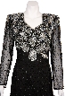 Tea Length Sequin Beaded Cocktail Dress — in close-up