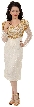 Tea Length Sequin Beaded Cocktail Dress