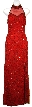 Halter Neck Sequined Formal Cocktail Dress — in Red
