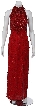Elaborated Hand Beaded/Sequined Long Dress