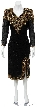 Tea Length with Front slit Formal Beaded Dress
