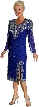 Tea Length with Front slit Formal Beaded Dress