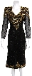 Tea Length Cocktail Dress with Decorative Hem