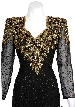 Tea Length Cocktail Dress with Decorative Hem — in closeup