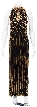 Turtle Neck Golden Spear Beaded Formal Gown