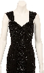 Fully Sequined Sleeveless Formal Dress — in closeup