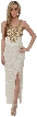 Empire Style Sequin Beaded Formal Evening Dress