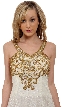 Empire Style Sequin Beaded Formal Evening Dress — in closeup
