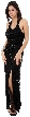 Sequin Beaded Halter Neck Formal Gown with Front Slit