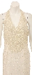Full Length Halter Top Evening Gown — in closeup