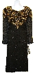 Tea Length Full Sleeve Sequin Formal Dress w/ Unique Design