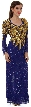 Full Sleeves Sequined Formal Gown with Keyhole Back