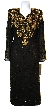 Full Sleeves Below Knee Length Sequined Formal Dress