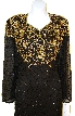 Full Sleeves Below Knee Length Sequined Formal Dress — in close up