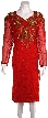Knee Length Beaded Cocktail Dress with Full Sleeves