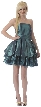 Strapless Baby Doll Party Dress with Cascading Ruffled Skirt