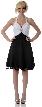Halter Neck Party Dress with Shirred Bust — in Elegant Black