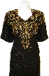 Half Sleeves Knee Length Sequined Formal Party Dress — in close up