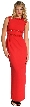 Belted Design Sleeveless Formal Dress
