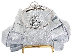 Hold and Shine Evening Bag In Silver