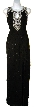 Key Hole Sequin Beaded Formal Dress 