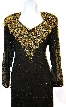 Full Sleeve Sequined Mother of the Bride Dress — in close up