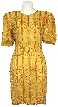 Round Neck Sequined Short Cocktail Dress with Keyhole — in Gold