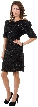 Round Neck Sequined Short Cocktail Dress with Keyhole