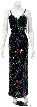 Star Shaped Spaghetti Straps Sequined Long Dress