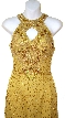 Round Halter Neck Cocktail Dress — in close up