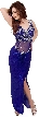 Elegant Beaded Cocktail Dress with See-Thru Waistline