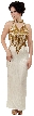 Fully Beaded Closed Neck Gown