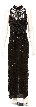 Full Length Turtle Neck Sequined Formal Dress