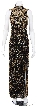 Rich Floral Design Hand Beaded Cocktail Dress