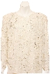 Long Sleeve Full Length Evening Gown — in closeup