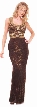 Elegant Back U-neck Beaded Formal Long Dress  — in alternative view