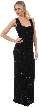 U-Neck Sleeveless Floral Beaded Long Formal Dress