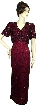 Jacket-Like Short Sleeved Beaded Formal
