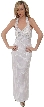 Broad Straps Beaded Long Dress with Atrractive Back