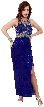Petals Cutwork Design Beaded Formal Gown with Love Keyhole