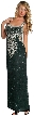 Miniature Star Beaded Open Back Formal Dress