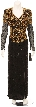 Flower Accentuated Full Length Evening Gown