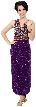 Stemmed Bead V-Neck Formal Evening Dress