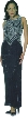Fully Beaded Formal Top and Skirt Dress