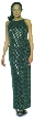 Double Back Strap Long Dress — in Black/Silver