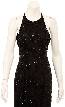 Full Length Elegant Sleeveless Evening Gown — in closeup
