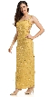 Criss Cross Back Sequin Beaded Pageant Evening Gown — in an alternative image