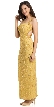 Criss Cross Back Sequin Beaded Pageant Evening Gown